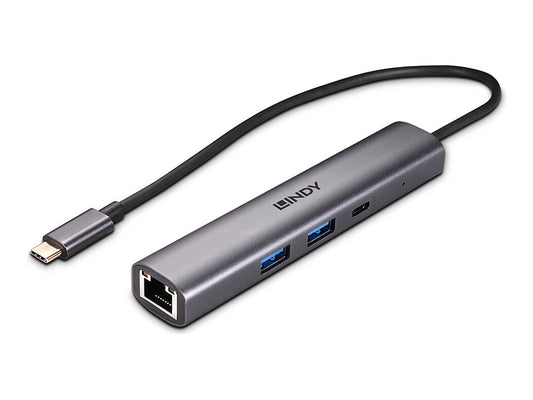 LINDY USB 3.2 Gen 2 Type C Hub & Gigabit Ethernet