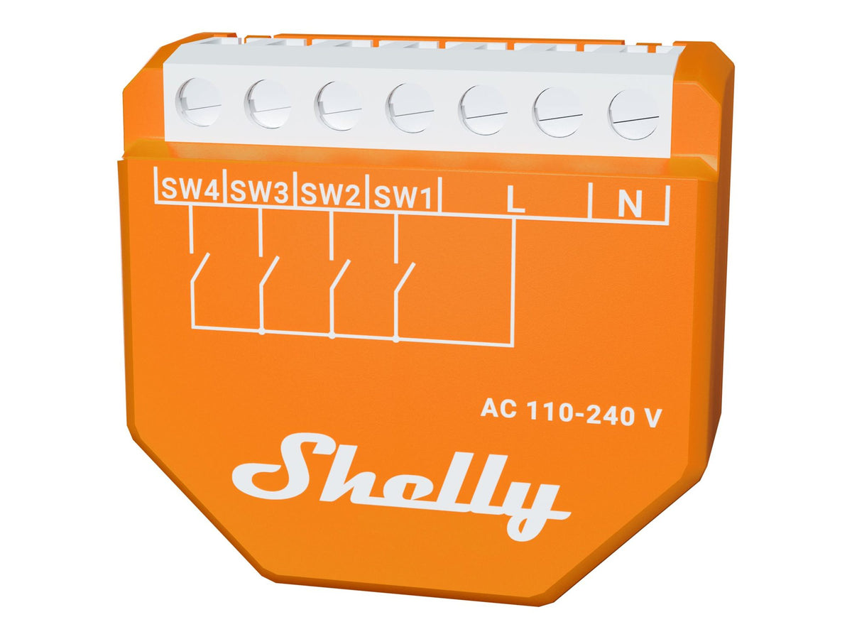 SHELLY Wave i4 EU LR Support 4-Input Automation-Triggering Scene Controller // QLSN-0A24XEU