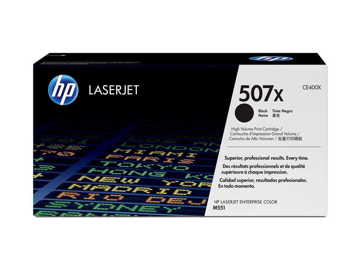 HP 507X original Toner cartridge CE400X black high capacity 11.000 pages 1-pack