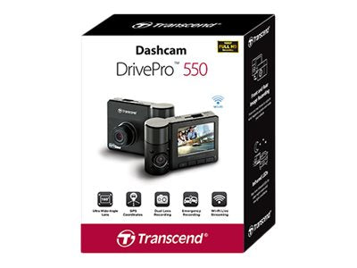 TRANSCEND 128Go Dashcam DrivePro 550 Dual Cam