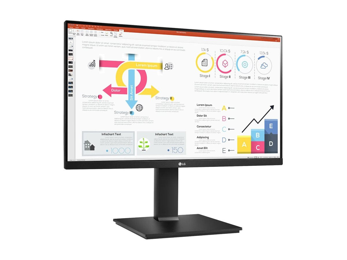 LG 24QP750P-B Écran LED - 24"-2560 x 1440 QHD @ 75 Hz - IPS - 300 cd/m² - 1000:1 - HDR10 - 5 ms - HDMI, DisplayPort, USB-C