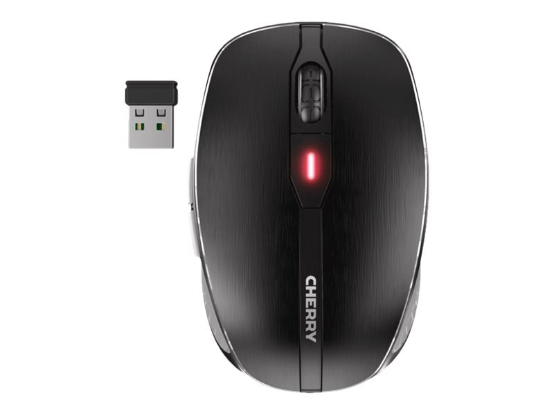 CHERRY Souris MW 8C ADVANCED sans fil USB & Bluetooth noire/argent rechargeable