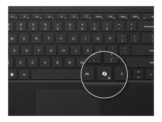 MICROSOFT Surface Pro9/10 Typecover without Slim Pen Storage COMM black United Kingdom