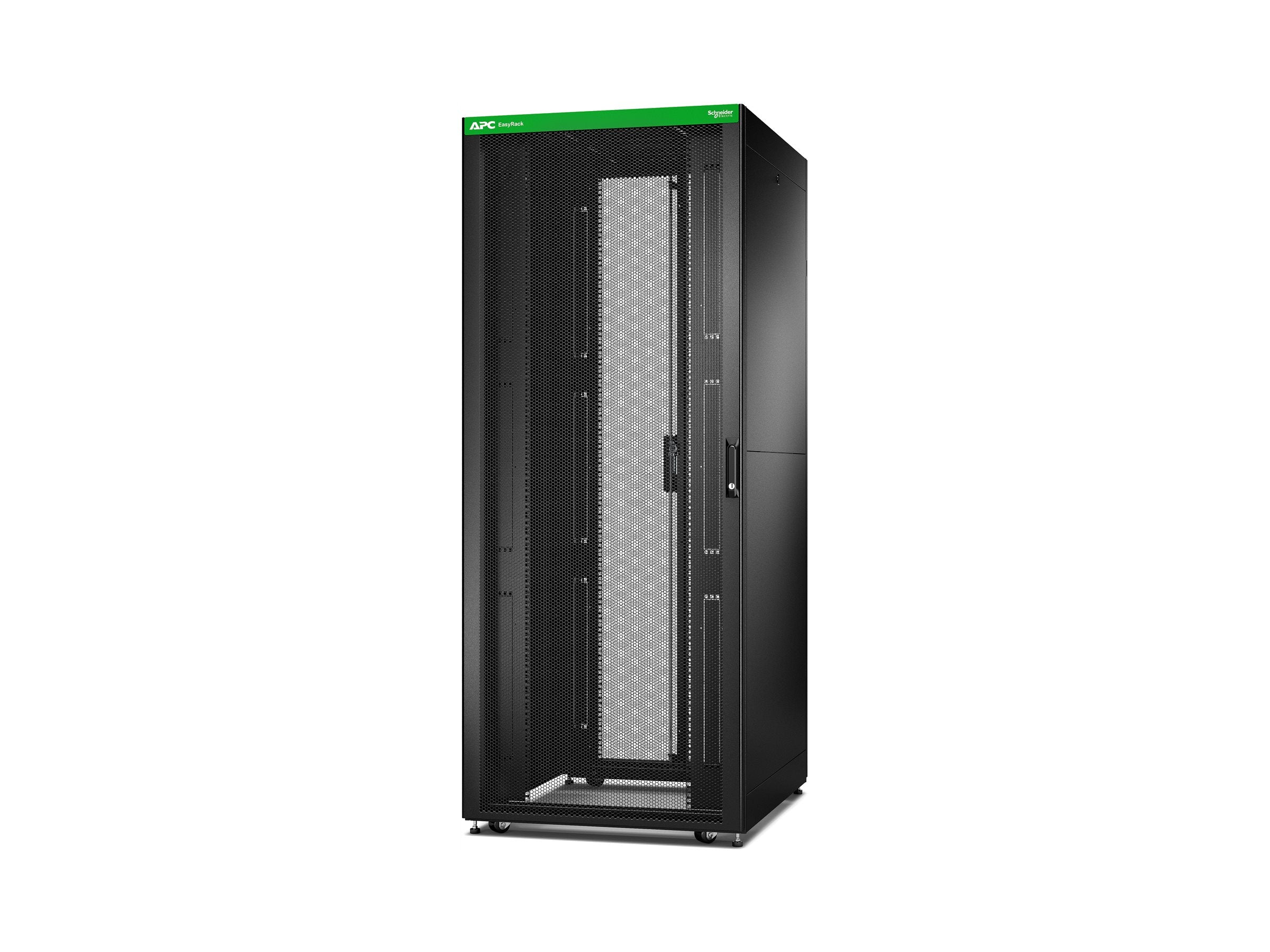APC Easy Rack 42Ux800x1000 Roof/Side panel/castors/feet No Bottom 4 Brackets black
