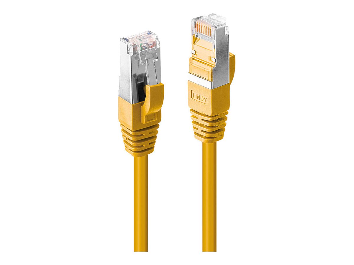 LINDY 0.3m Cat.6 S/FTP LSZH Cable Yellow