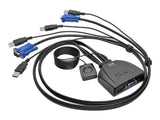 EATON TRIPPLITE 2-Port USB/VGA Cable KVM Switch with Cables and USB Peripheral Sharing