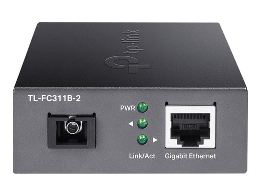 TP-Link FC311B-2 (TL-FC311B-2) 10/100/1000 Mbps RJ45 to 1000 Mbps Single-mode SC WDM Bi-Directional Fiber Converter
