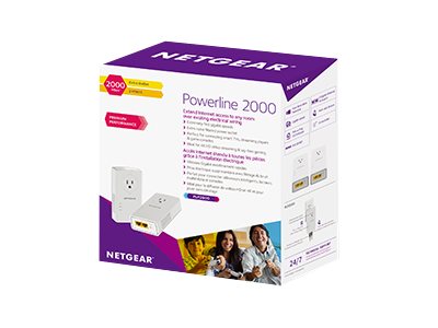 NETGEAR Pack de 2 adaptateurs CPL Gigabit - AVEC PRISE INTEGREE