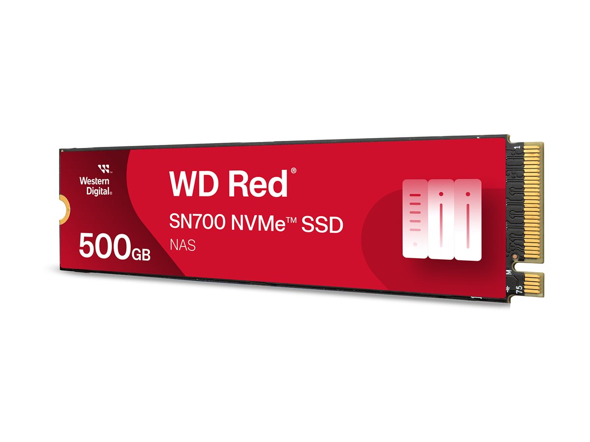 WD Red SSD SN700 NVMe 500Go M.2 2280 PCIe Gen3 8Gb/s internal drive for NAS devices POWERED BY SANDISK