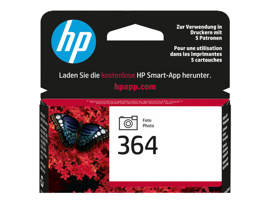 HP 364 original Ink cartridge CB317EE BA1 photo black standard capacity 3ml 1-pack with Vivera Ink cartridge
