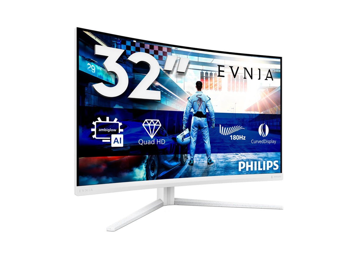 PHILIPS 31.5p 2560x1440 VA Curved 1500R 130mm EVNIA 5000 Ambiglow Curved QHD 2K 180Hz Fast VA 1ms GtG HDR10
