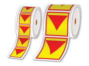 BROTHER Pre-cut and pre-printed round labels calendar tags on rolls Red 100mm - 250 labels / roll