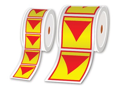 BROTHER Pre-cut and pre-printed round labels calendar tags on rolls Green 25mm - 1000 labels / roll