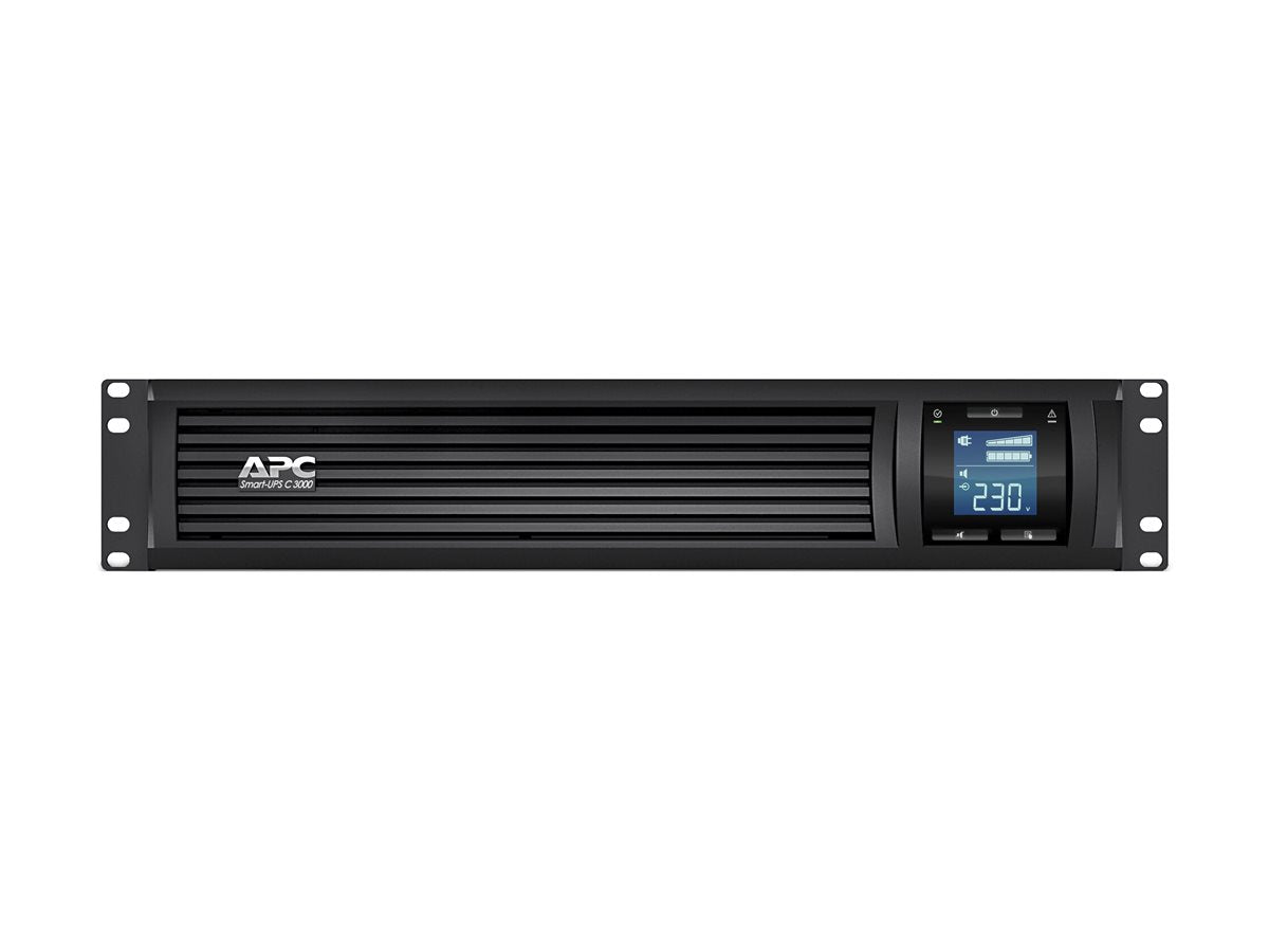 APC Smart-UPS C 3000VA LCD UPS rack-mountable AC 230V 2100Watt 3000VA USB output connectors 9 2U Black