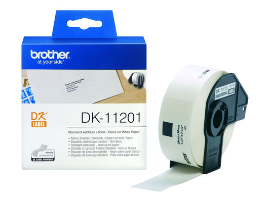 BROTHER P-TOUCH DK-11201 die-cut standard address label 29x90mm 400 labels