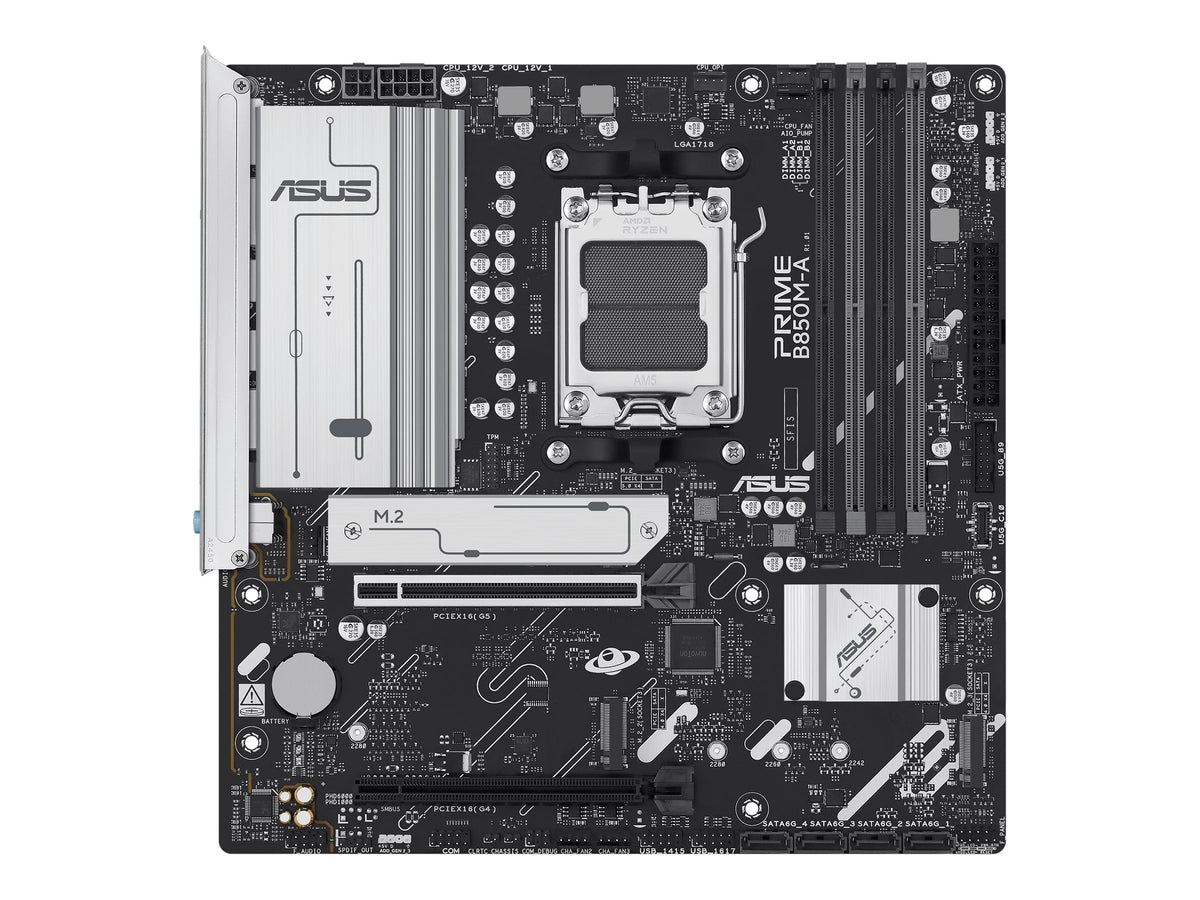 ASUS AMD B850 DDR5 mATX motherboard 1xHDMI 1xDP 3xM.2 4xSATA