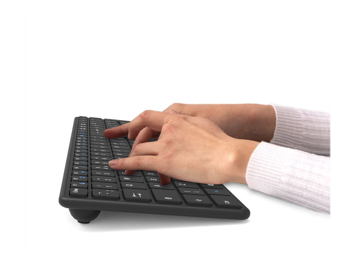 PORT DESIGNS Rechargeable Bluetooth Keyboard Ultra Slim and Elegant Design Rechargeable Battery 10meters Bluetooth range Compatible