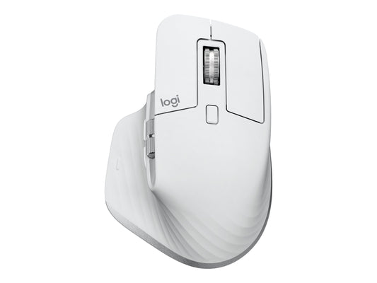 LOGITECH Master Series MX Master 3S for Mac Mouse ergonomic optical 7 buttons wireless Bluetooth 2.4 GHz pale grey for Apple MacBook