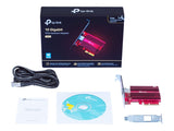 TP-LINK 10 Gigabit PCI Express Network Adapter PCIe 3.0x4 Include CAT6A Ethernet Cable