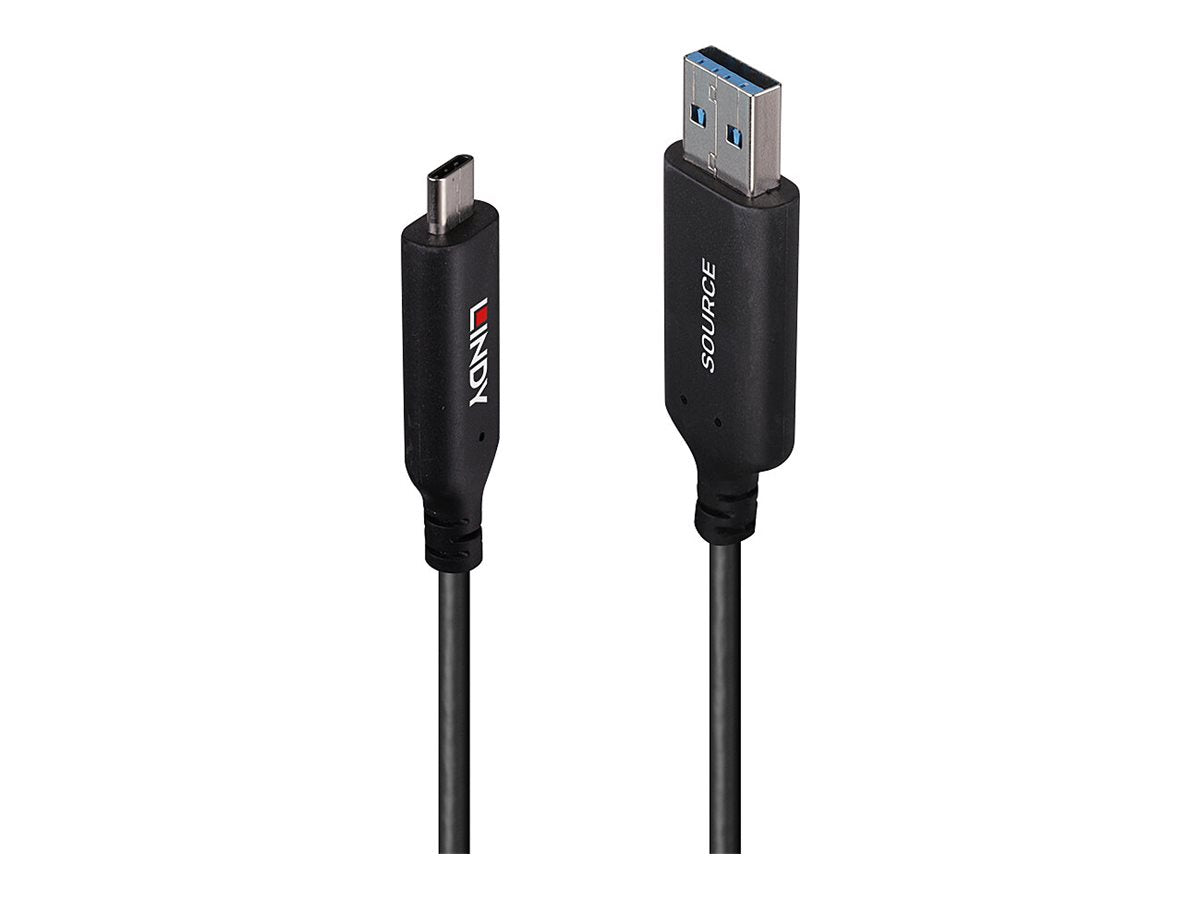 LINDY 25m USB 3.2 Gen 1 Type A to C Hybrid Cable