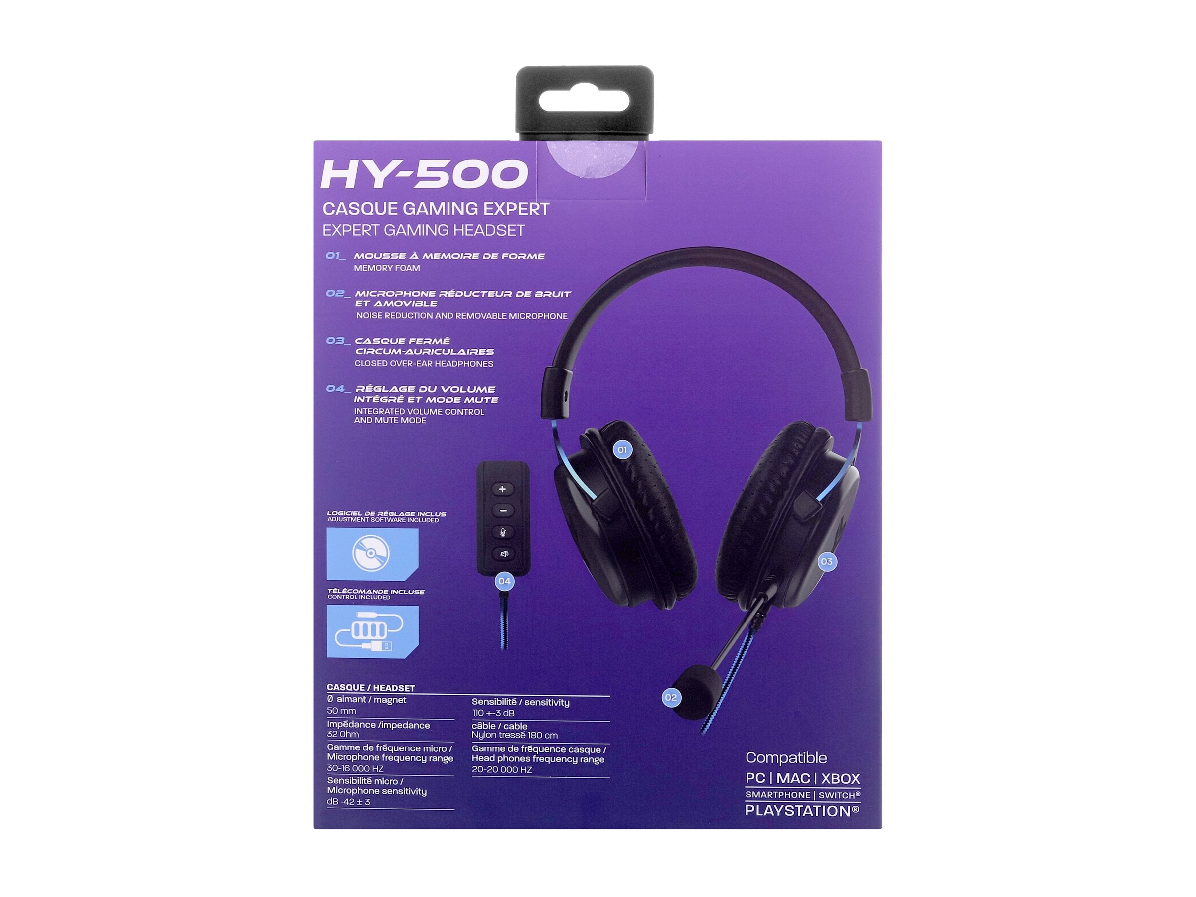 TNB ELYTE HY-500- 7.1 Gaming Expert Headset for PC MAC PS4 XBOX Switch Smarphone - blue / black
