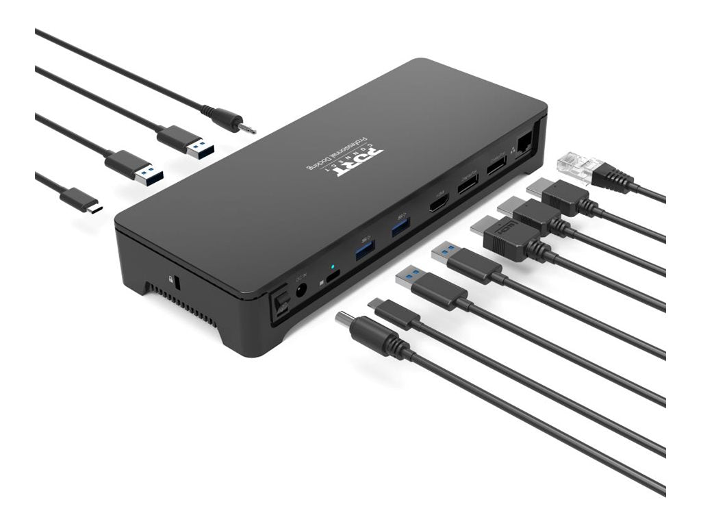PORT DESIGNS Triple Screen Docking Station With 100W Power Dual USB-C & USB-A Connectivity Charges Laptops Up To 100W