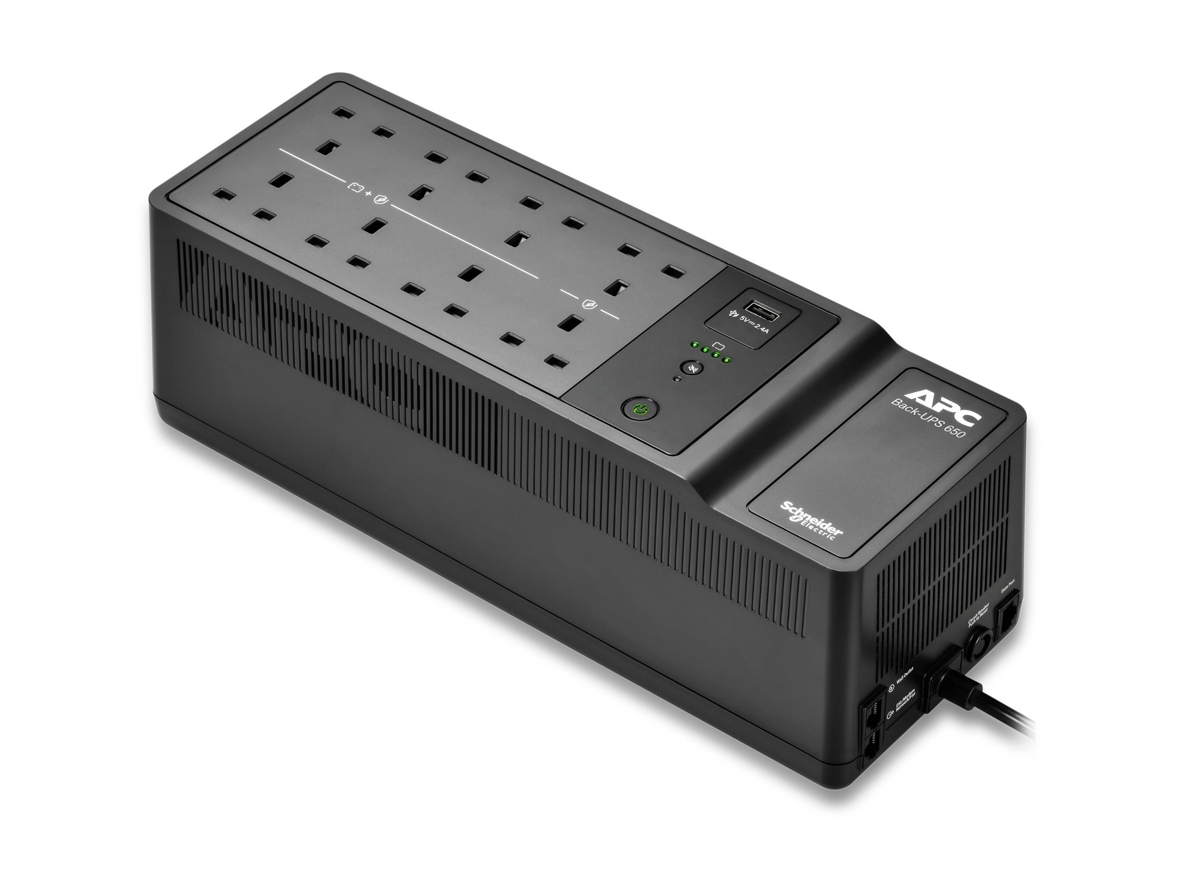 APC Back-UPS BE650G2-UK UPS AC 230V 400Watt 650VA output connectors 8 United Kingdom Black