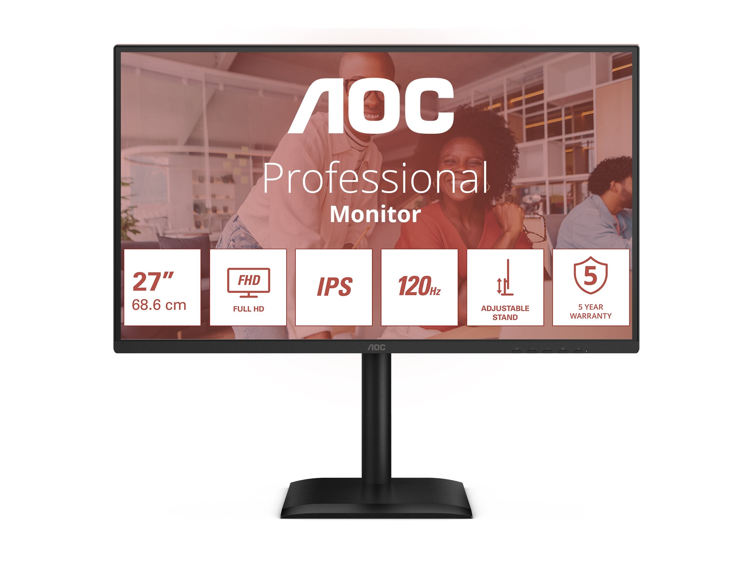 AOC 27E4U 27p FHD IPS 120Hz 4ms 300cd/m2 D-Sub HDMI DP Speakers Pivot