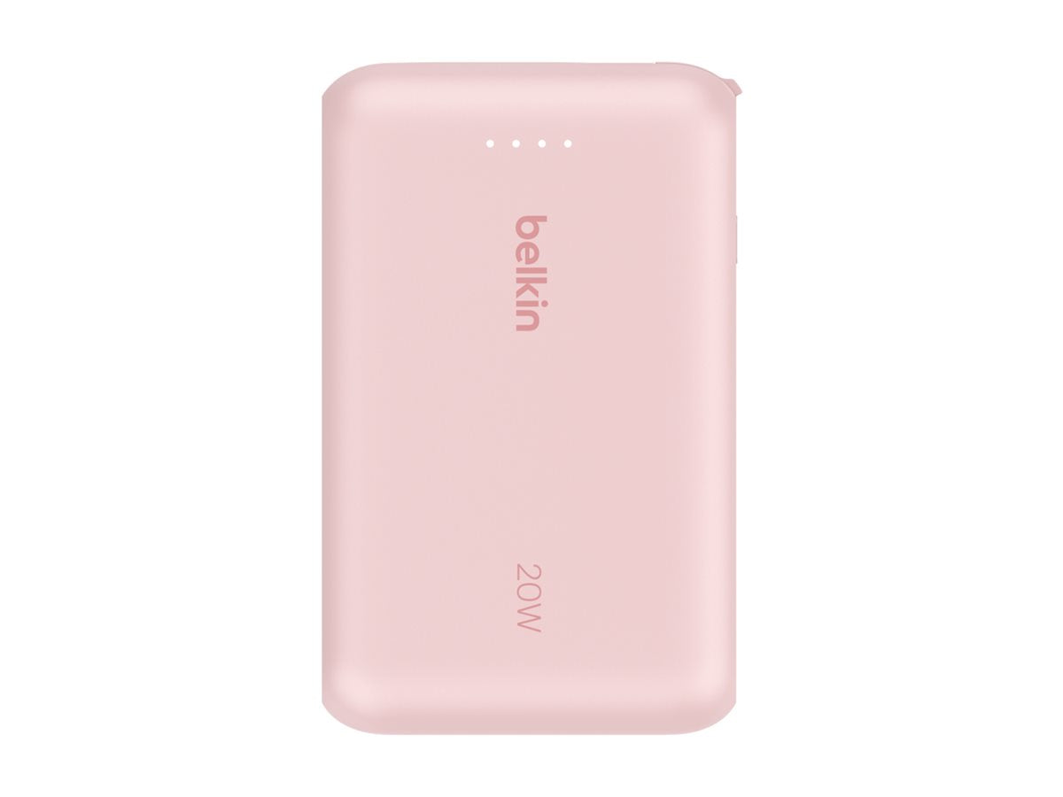 BELKIN 10k PD20w Integrated USB-C Cable Power Bank Pink