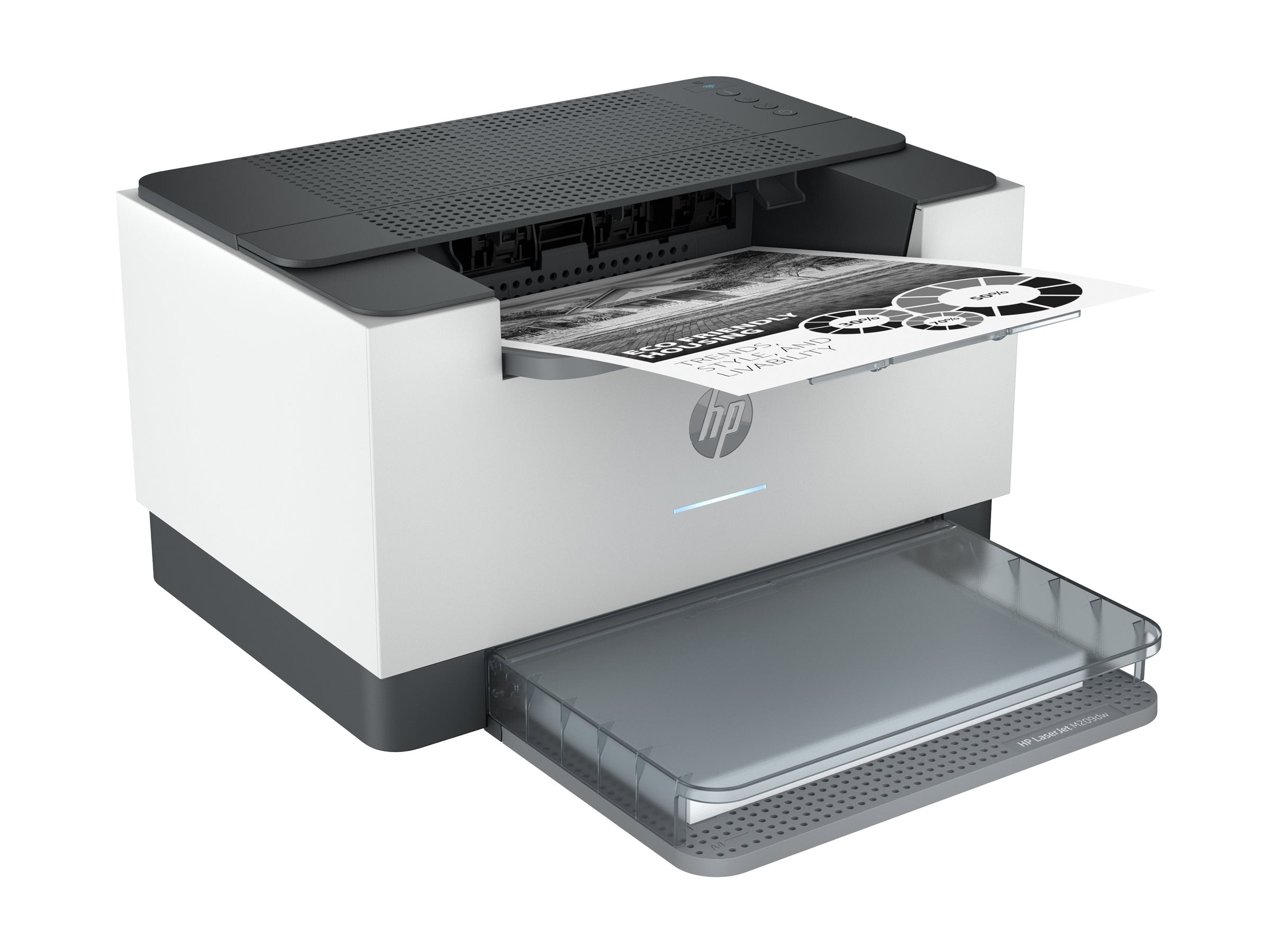 HP LaserJet M209dw Printer Mono B/W Duplex laser A4 600x600dpi 29ppm capacity: 150 sheets USB 2.0 LAN Wi-Fi Bluetooth LE
