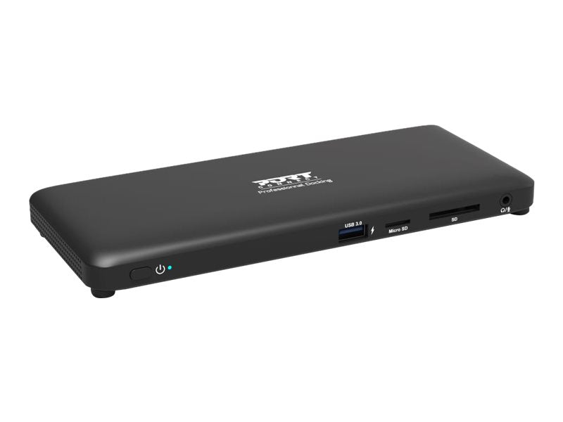 PORT DESIGNS Docking Station 2x 2K Combo USB-A USB-C Double Video Displays up to 2K HDMI 1.4 1080p USB Type C & USB Type A 3.0