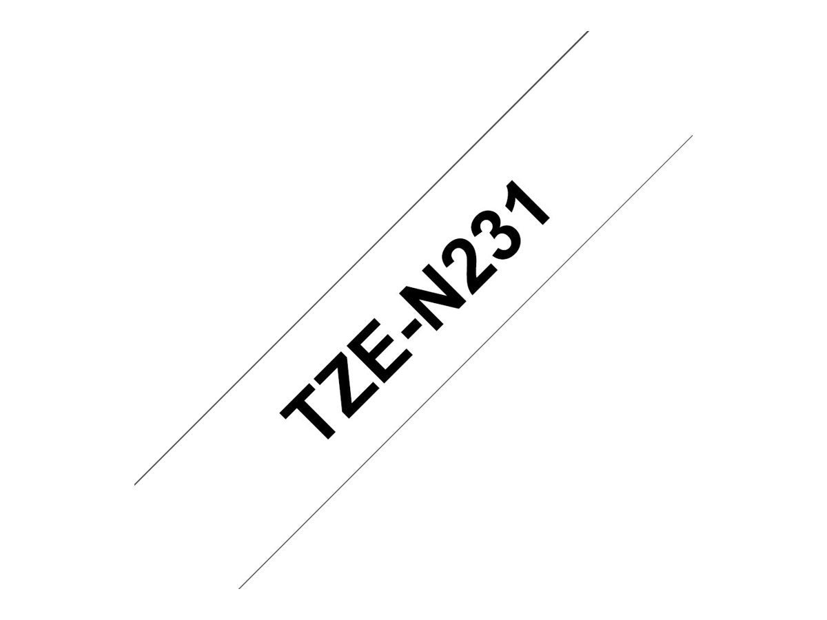 BROTHER P-TOUCH TZE-N231 noir sur blanc 12mm pièce