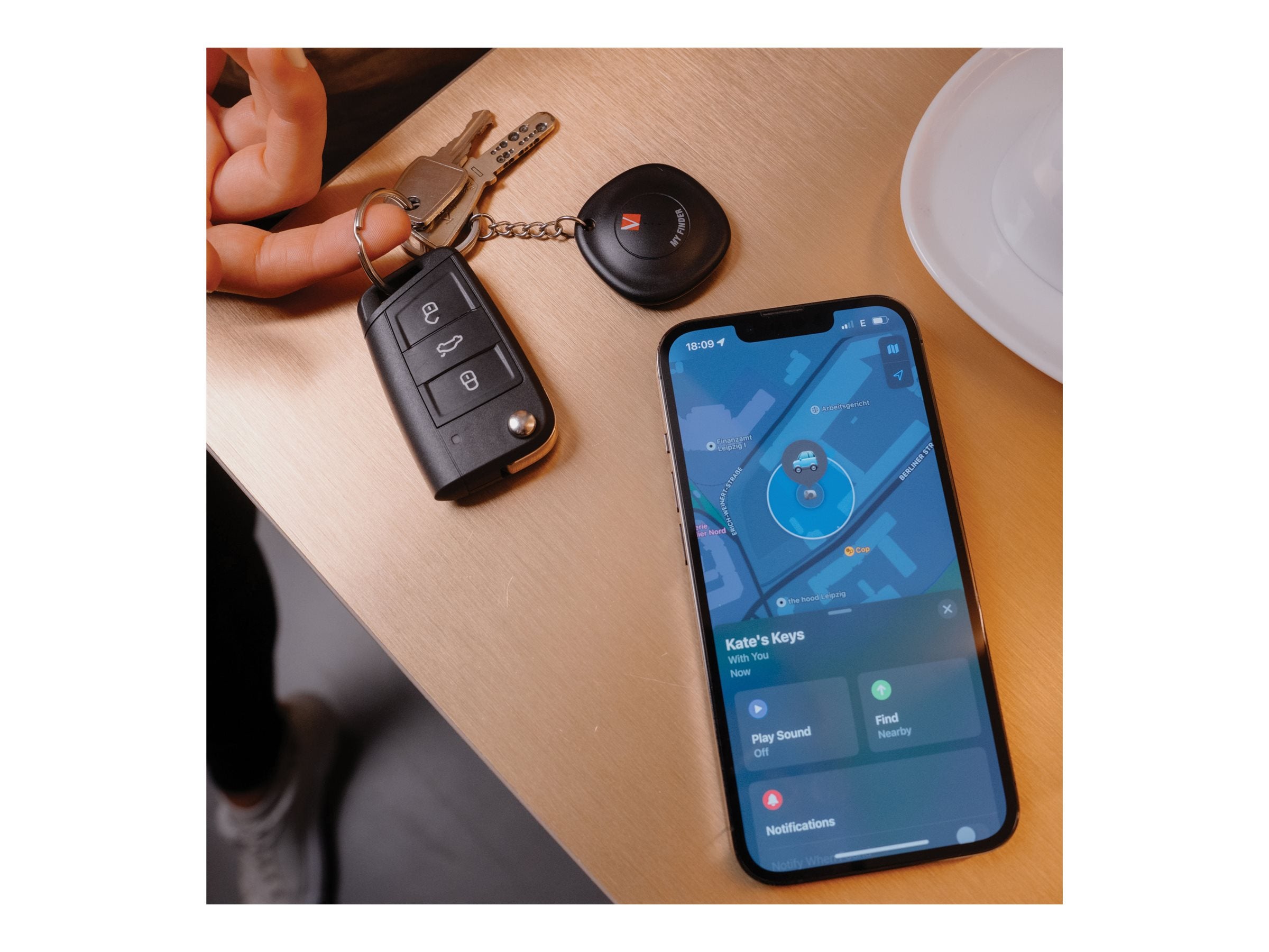 VERBATIM MYF-01 MY FINDER BLUETOOTH ITEM FINDER 1 PACK BLACK WCF (P)