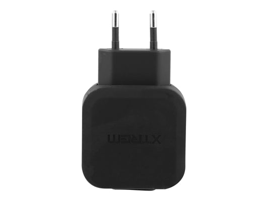 TNB XTREMWORK 30W Mains 2 USB Charger Black