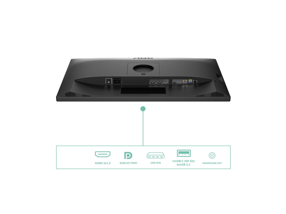 AOC Q27P3CW 27p IPS TFT 2560x1440 HDMI DP USB Black