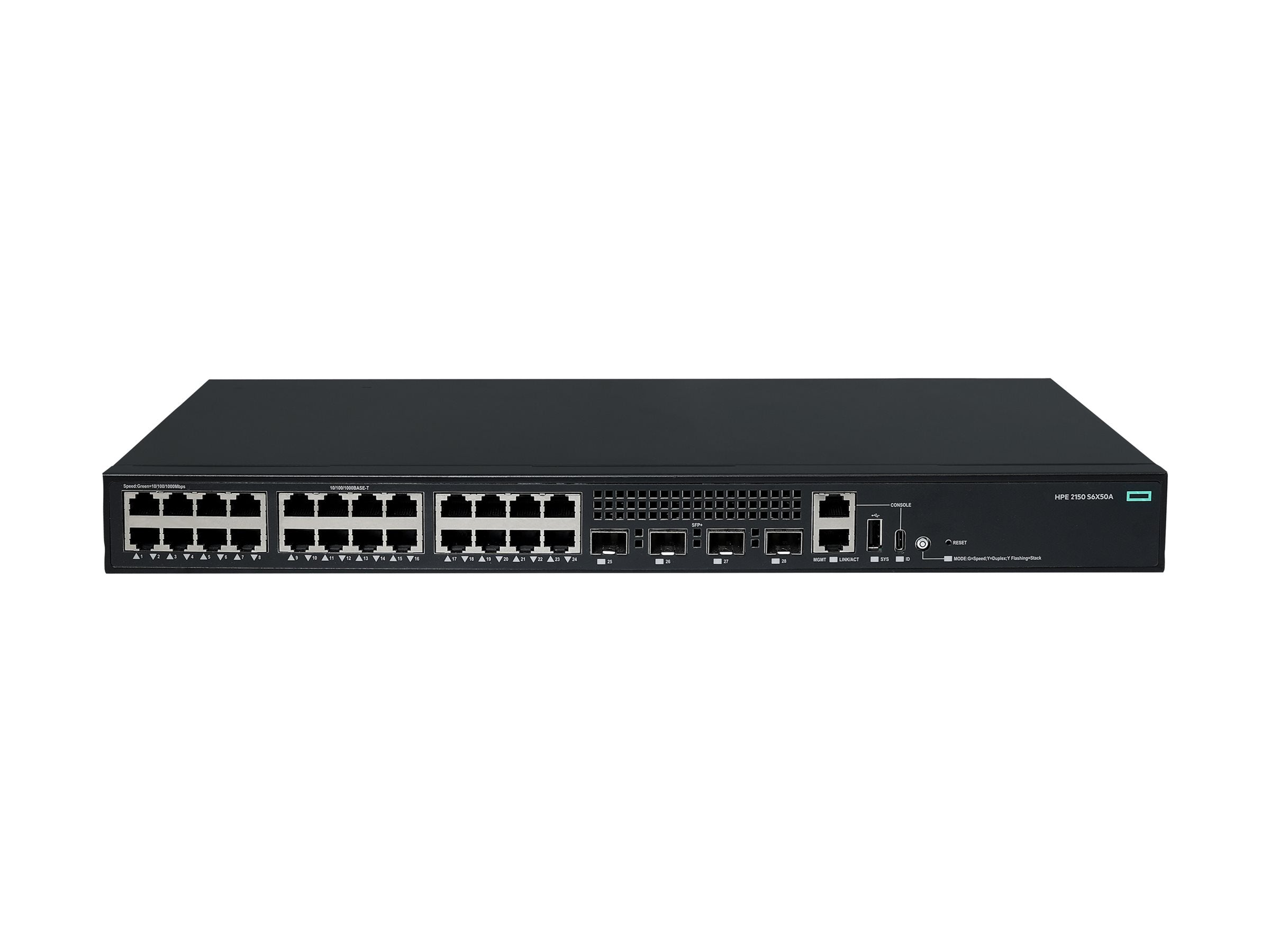 HPE Networking CW 2150 24p 10M/100M/1G 4p SFP+ 1G/10G Switch EU en