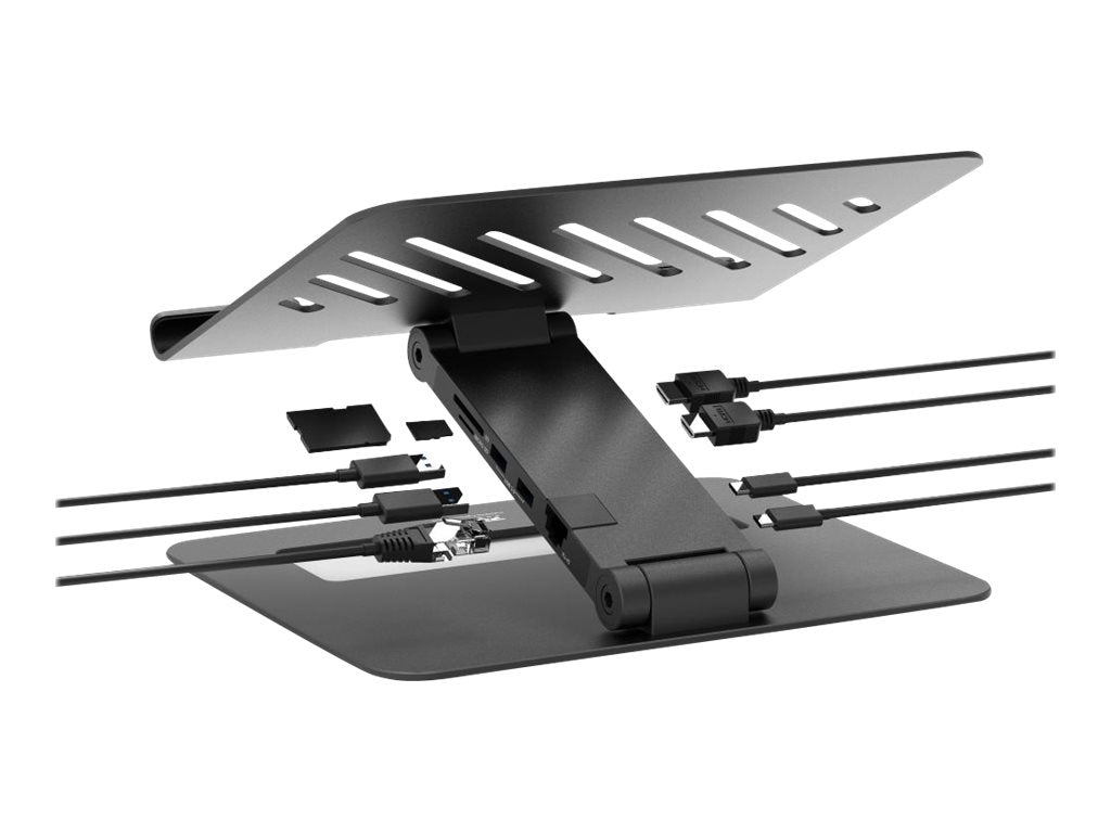 PORT DESIGNS 2in1 Docking Station with Integrated Notebook Stand Stand for Notebooks from 10 to 15.6p with USB type C Office