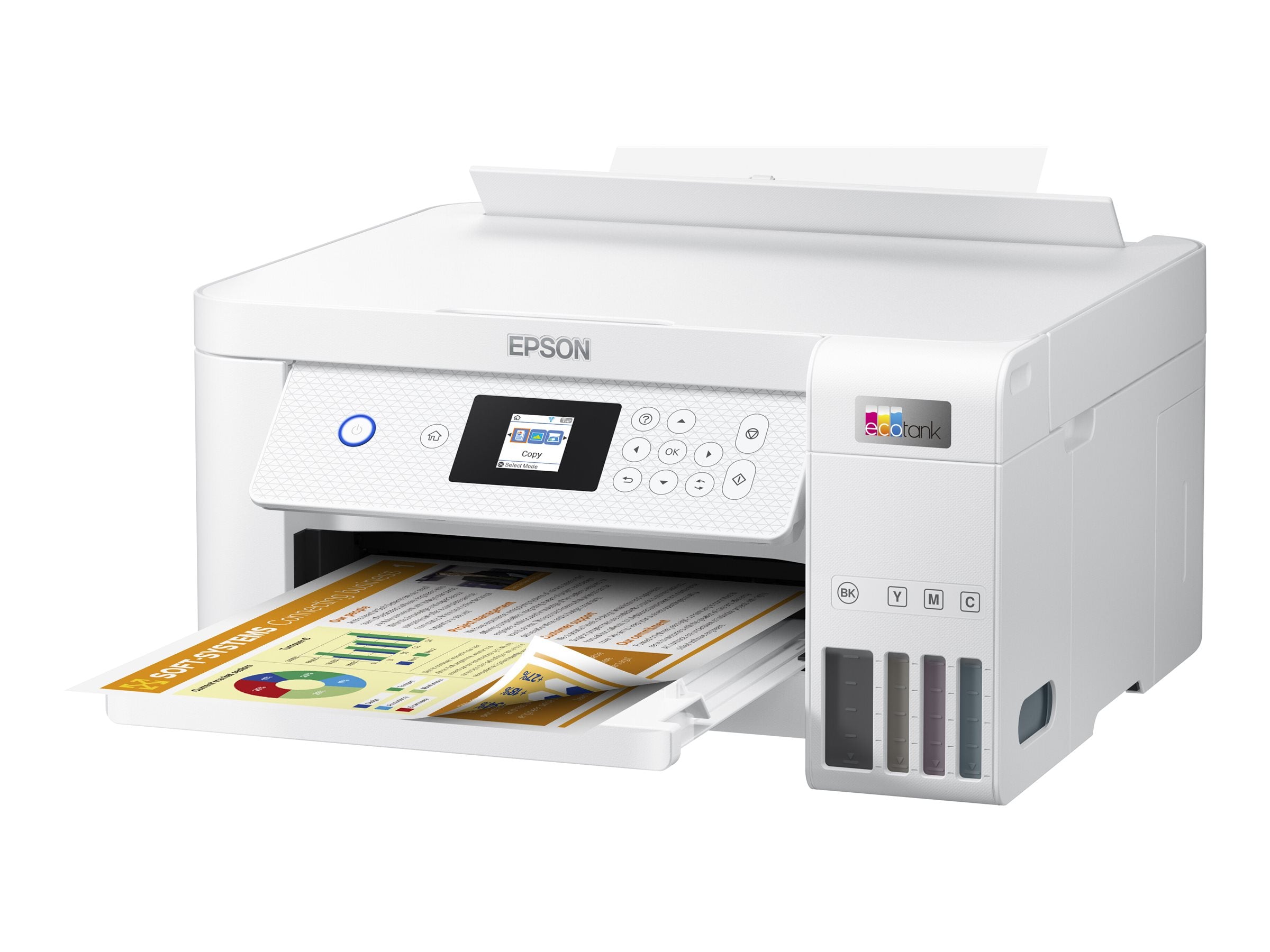 EPSON EcoTank ET-2856 MFP colour ink-jet refillable A4 10.5ppm print 100 sheets USB Wi-Fi white