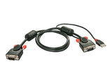 LINDY KVM system cable KVM Switch Combo Series USB 1m. HD15M - HD15M+USB-AM 3m