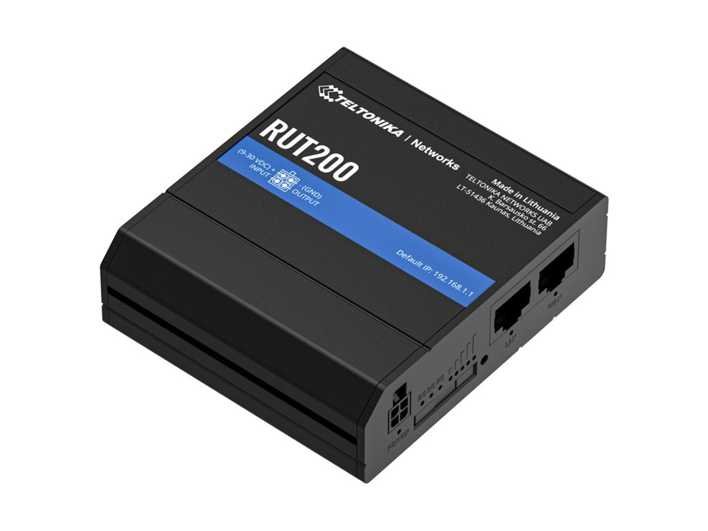 TELTONIKA NETWORKS RUT200 eSIM 4G/LTE/3G WiFi EMEA EU Industrial Cellular Router