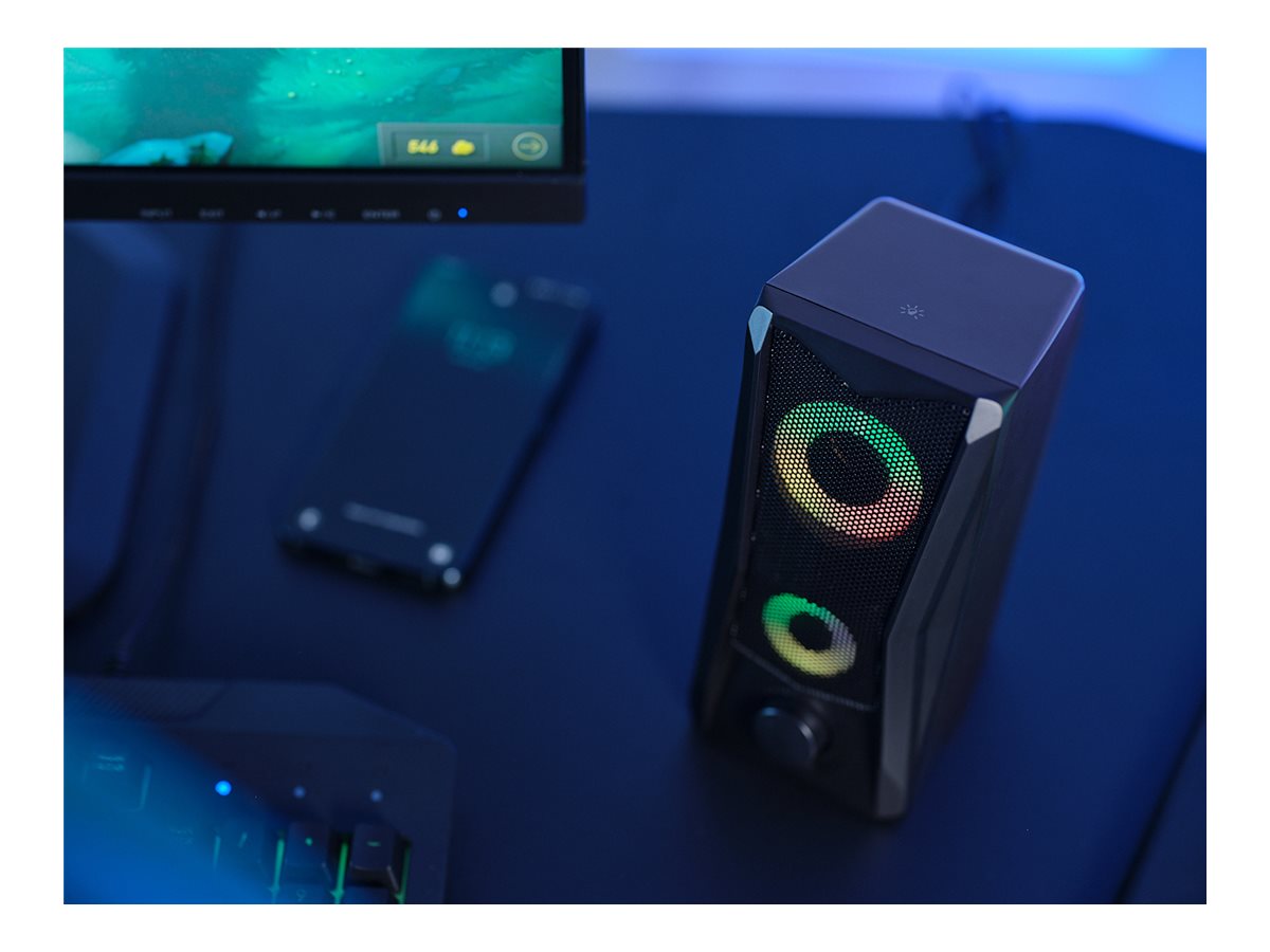 TRUST Enceintes JAVV 2.0 RGB noire