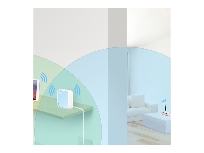 TP-LINK 300Mbps Wireless N Mini Pocket AP Router QCOM 2T2 2.4GHz 802.11n/g/b 1 Ethernet Port 1 Micro USB port Internal Antenna