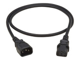 EATON TRIPPLITE PDU Power Cord C13 to C14 - 10A 250V H05VV-F 1M 3.28 FT. Black
