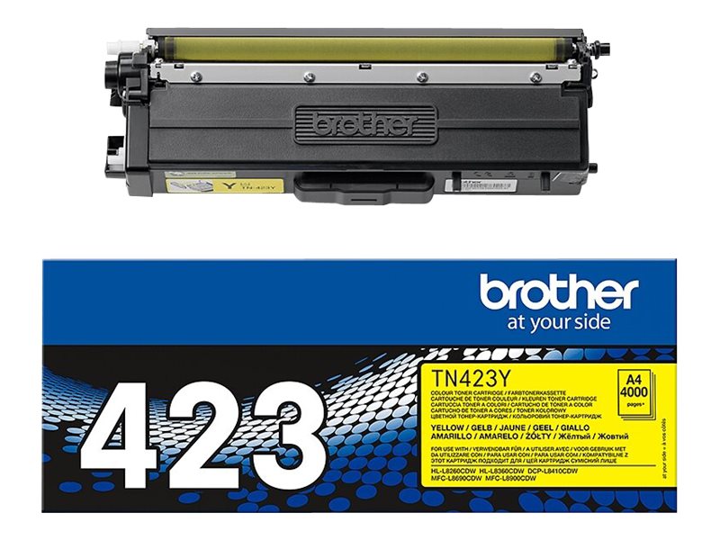 BROTHER TN423Y Toner Cartouche Jaune Grande Capacité 4.000 pages pour Brother HL-L8260CDW, L8360CDW