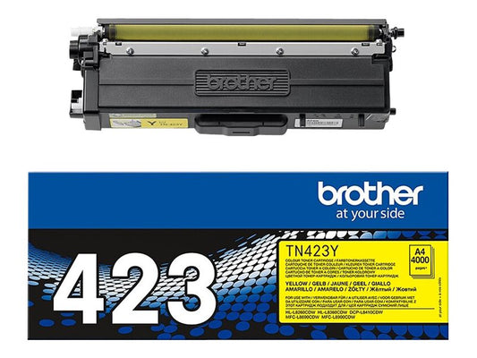 BROTHER TN423Y Toner Cartouche Jaune Grande Capacité 4.000 pages pour Brother HL-L8260CDW, L8360CDW