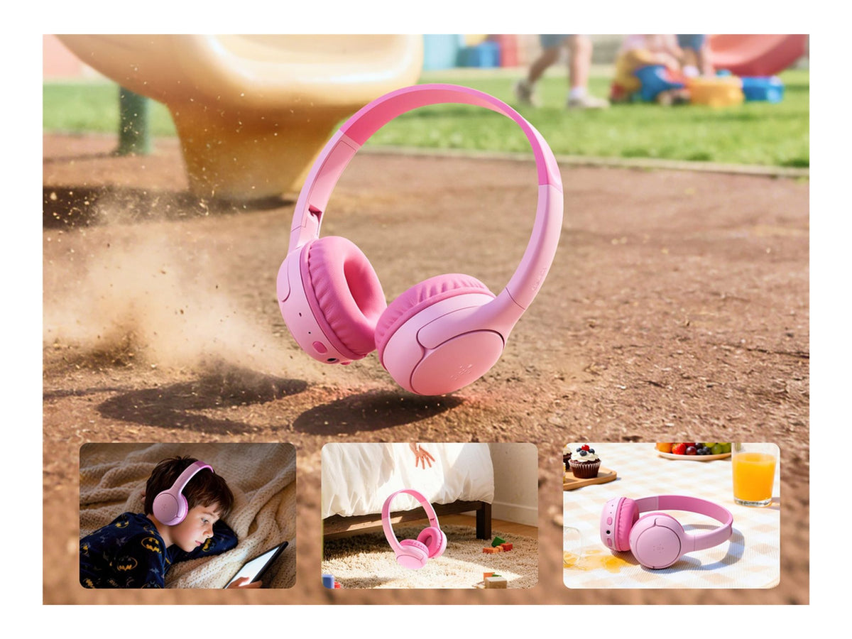 BELKIN SoundForm Mini 2 Kids Wireless On-Ear Headphones Pink
