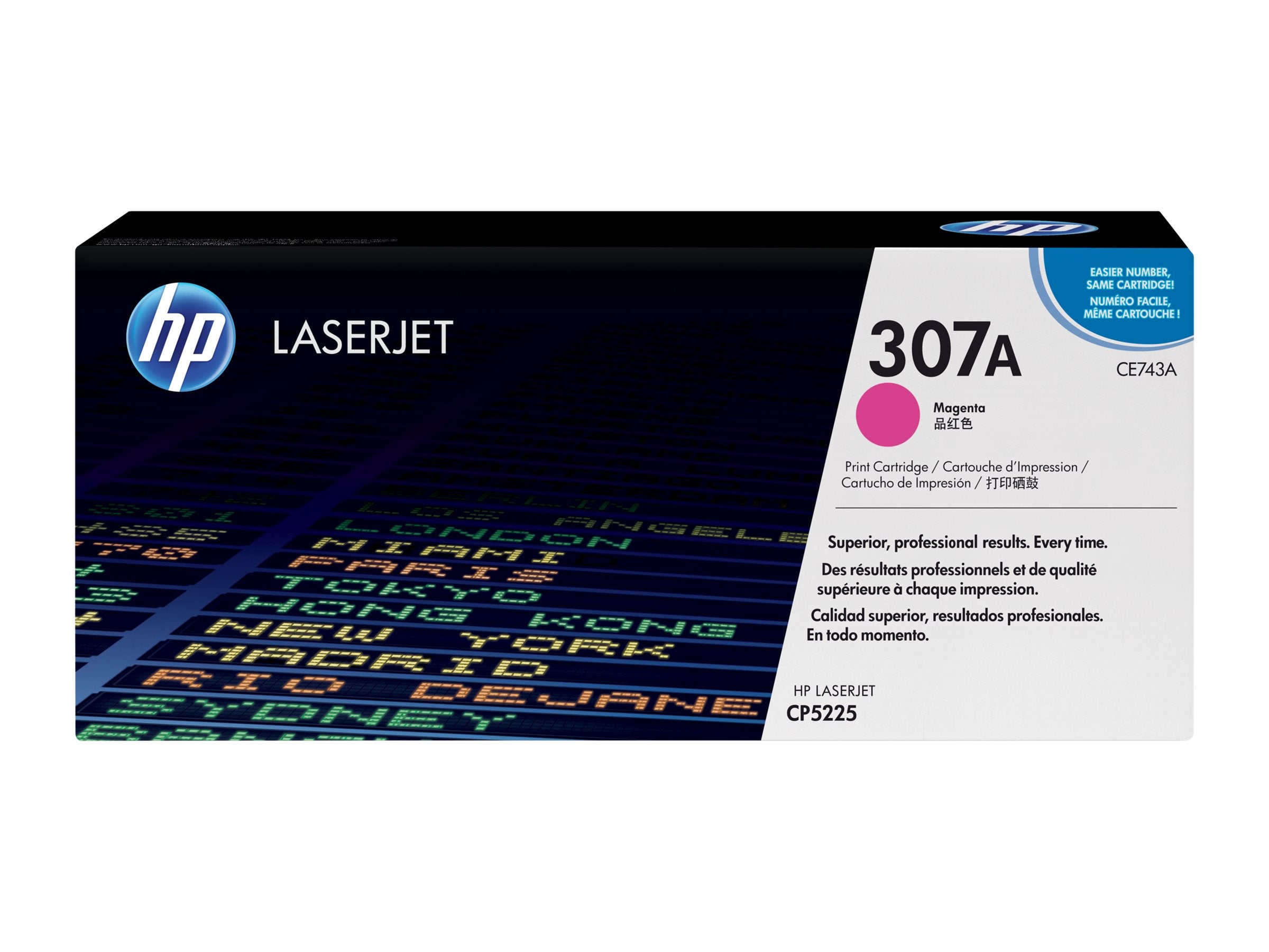 HP original Colour LaserJet CE743A Toner cartridge magenta standard capacity 7.300 pages 1-pack