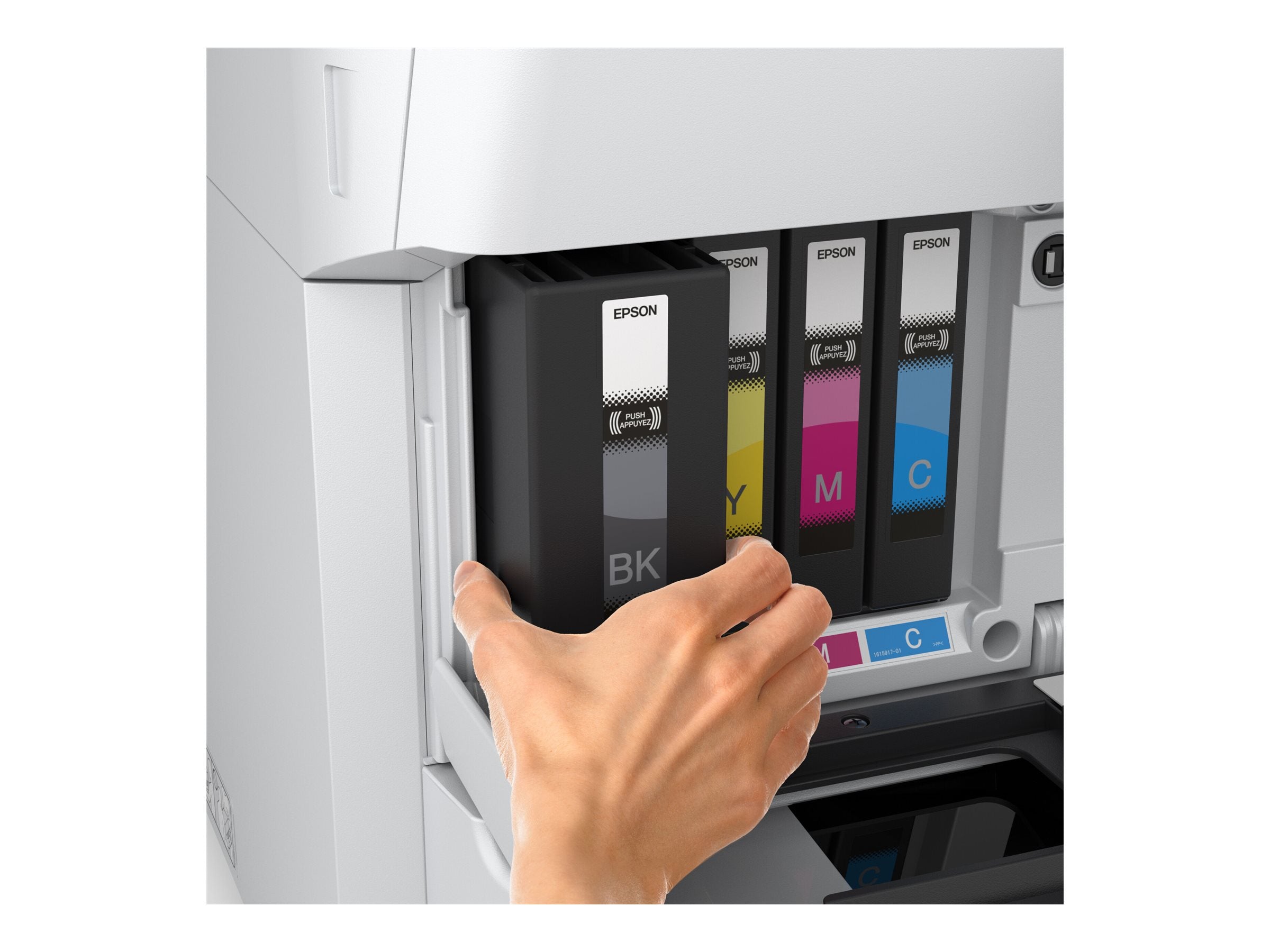 EPSON WorkForce Pro EM-C7100DWF MFP colour inkjet A3 297x420mm A3 22ppm Copy 25ppm Print 335sheets LAN Wi-Fi USB