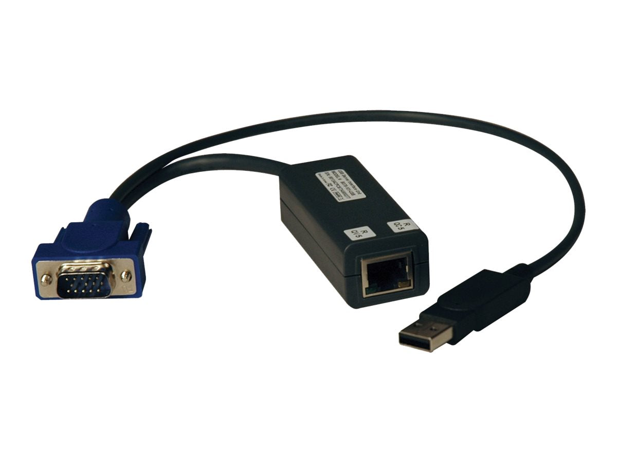 EATON TRIPPLITE USB Single Server Interface Unit Virtual Media KVM Switch HD15 USB RJ45 TAA KVM extender up to 30m