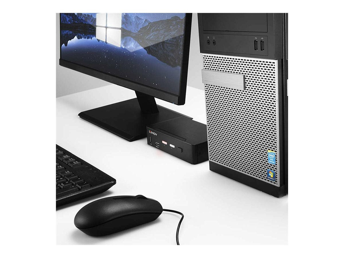 LINDY 2 Port KVM Switch DisplayPort 1.4 Switch between 2 DP equipped PCs from one keyboard mouse and monitor
